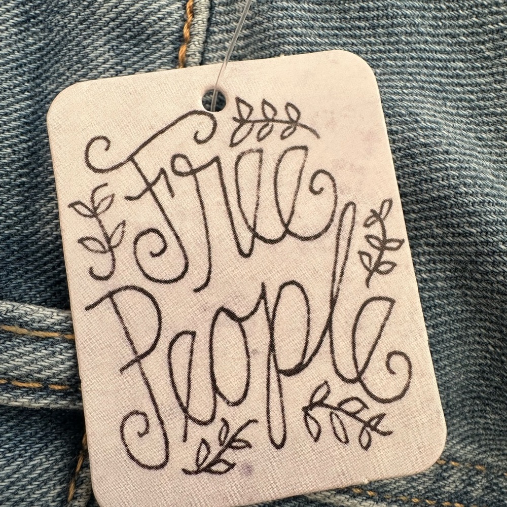 Free People Brand New Tags Seasons In The Sun Flare Hippie Festival Denim Jeans - Picture 13 of 14